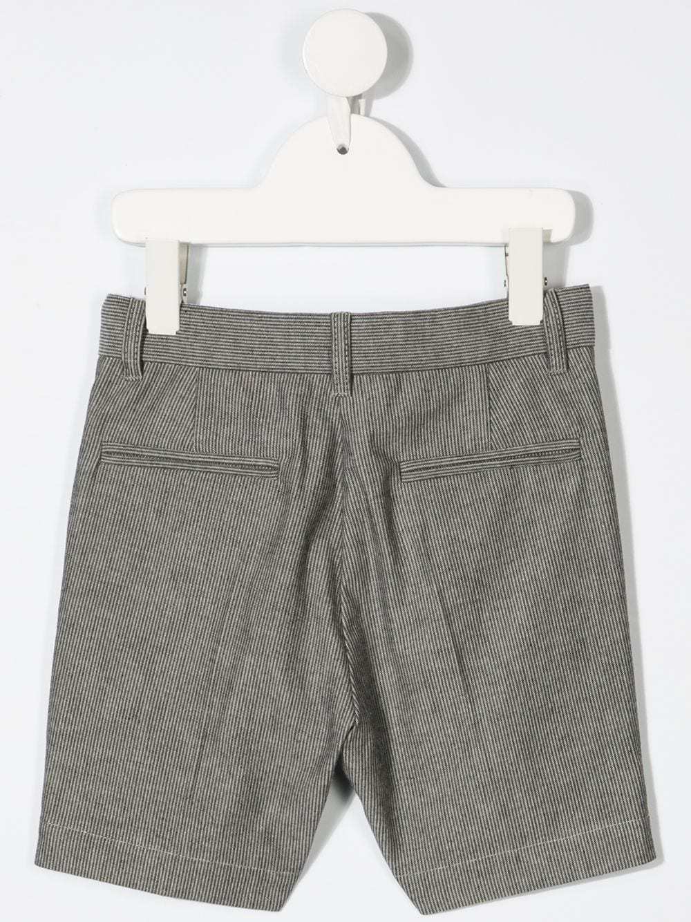 Bonpoint Middle Waist Striped Shorts In Gray