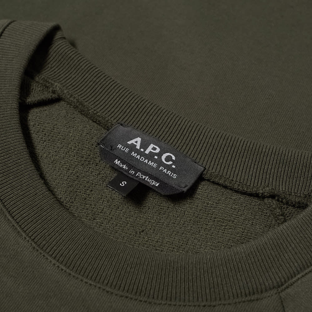 Apc Logo-print Cotton Sweatshirt In Green