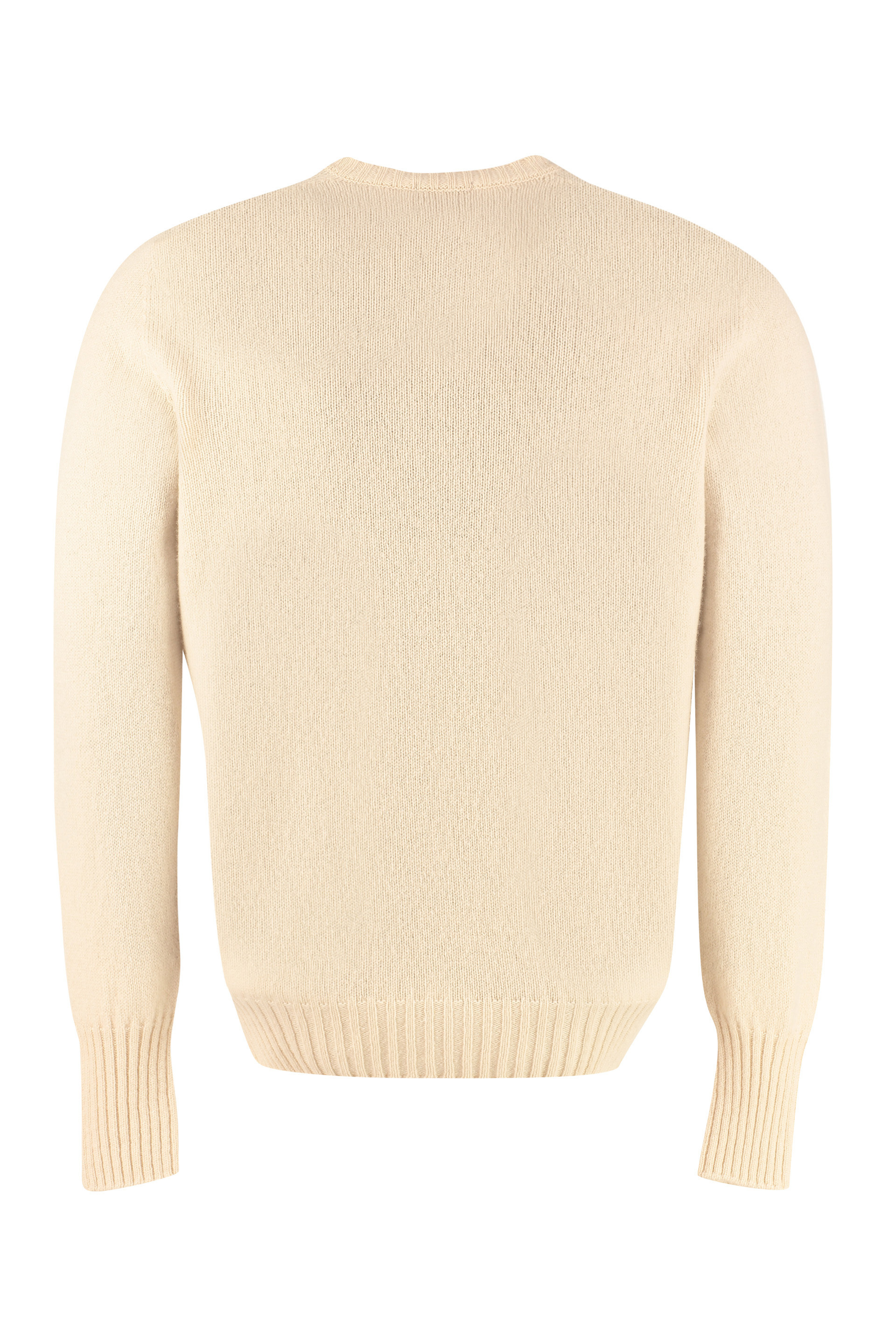 Drumohr Round-neck Long-sleeved Pullover In Nude