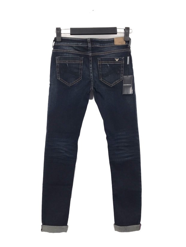 Emporio Armani Logo Details Jeans In Black