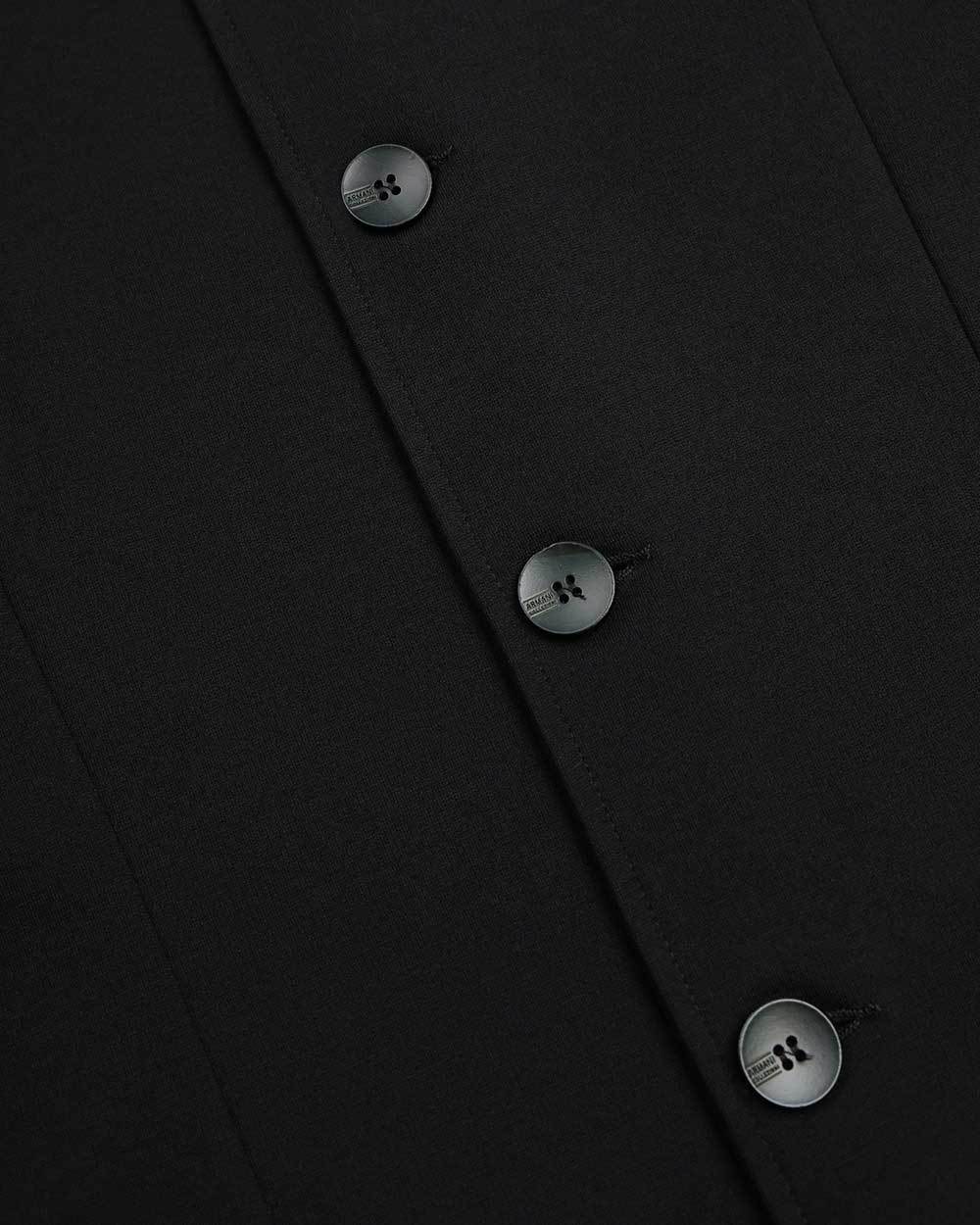 Armani Collezioni Logo Casual Jacket In Black