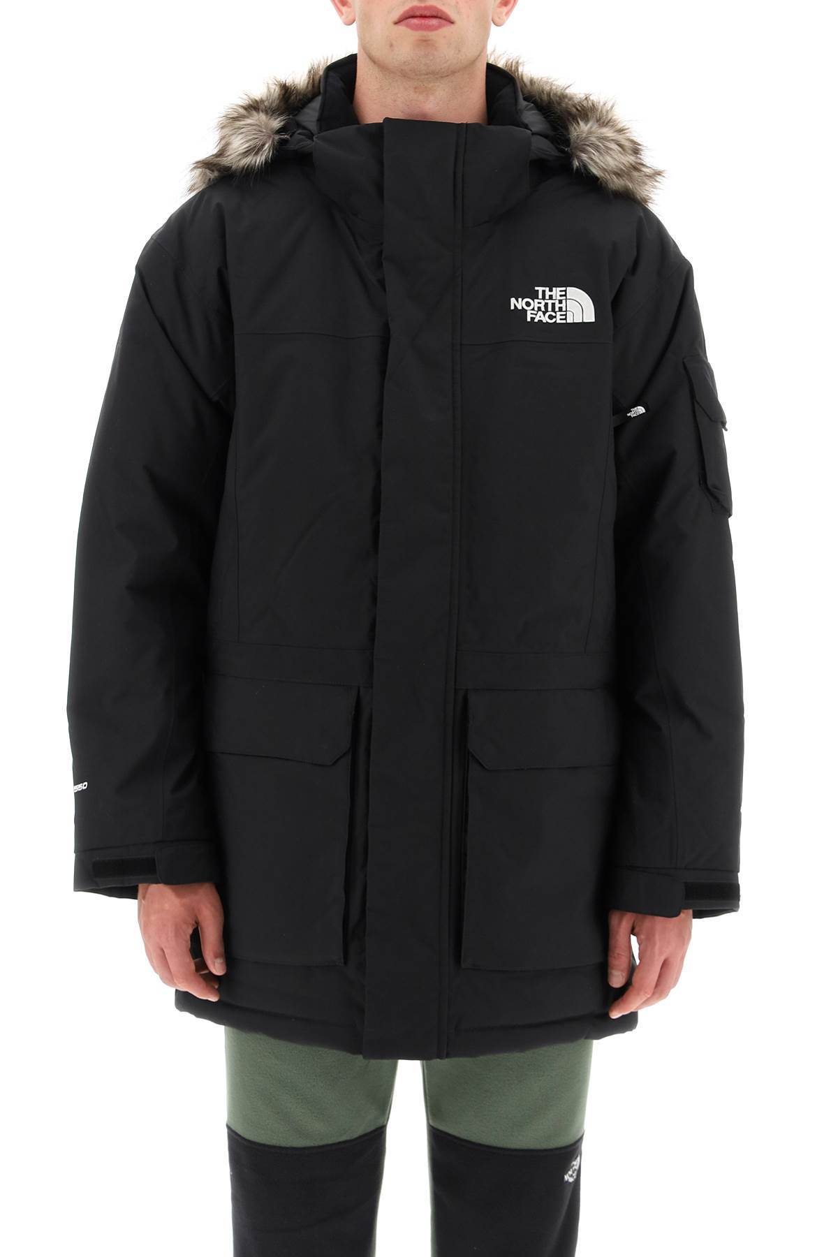 The North Face Logo Details Down Jacket In Black