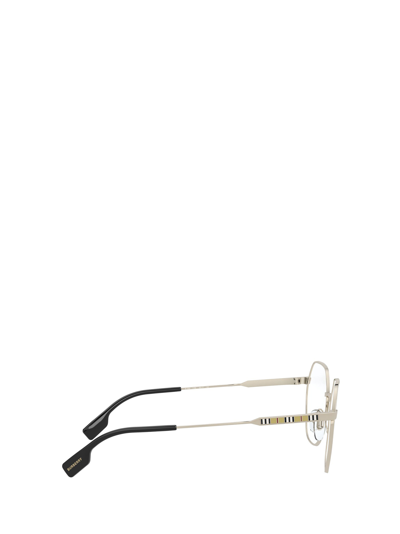 Burberry Hexagonal Metal Frame Glasses In Nude