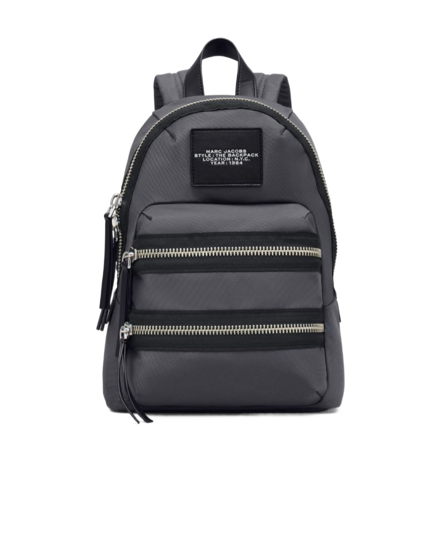 Shop Marc Jacobs The Biker Logo-patch Backpack In Black