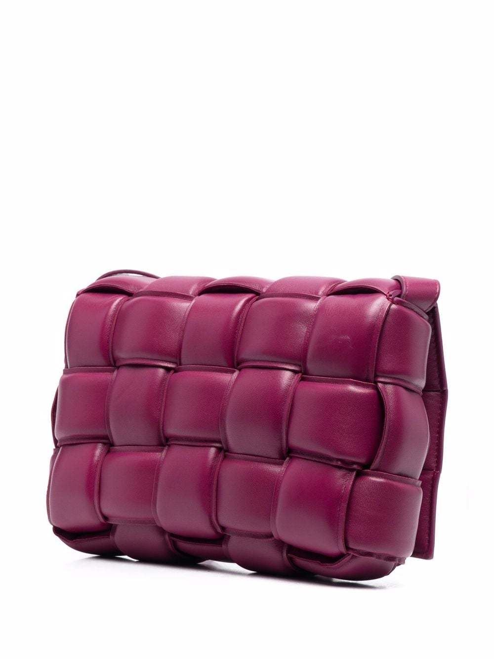 Bottega Veneta Intrecciato-design Crossbody Bag In Red