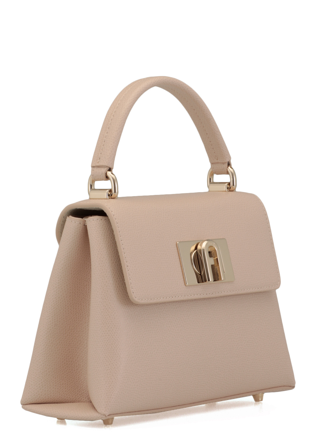 Furla 1927 Leather Tote Bag In Nude