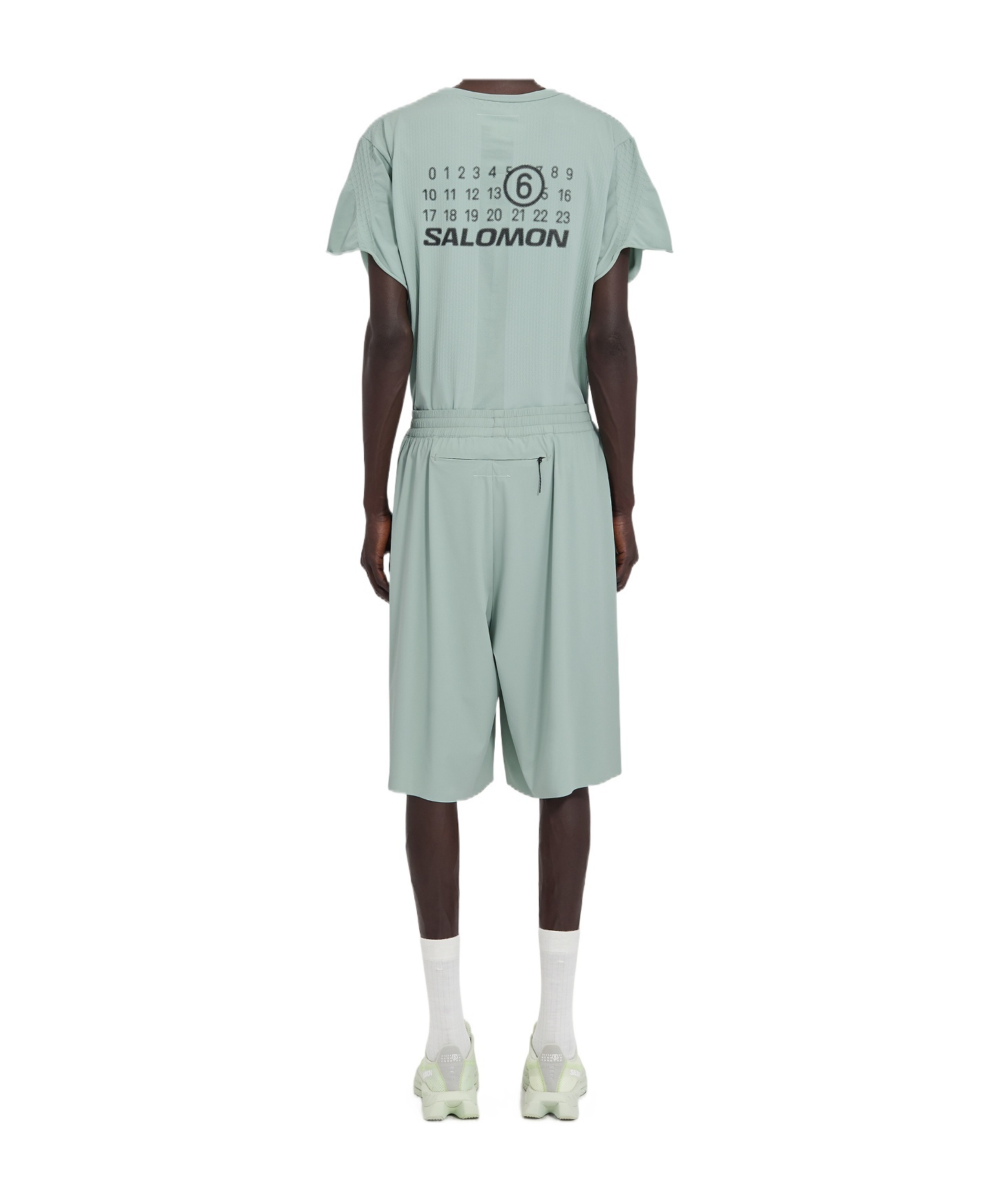 Mm6 Maison Margiela X Salomon X Salomon Shorts With Numerical Graphics In Blue