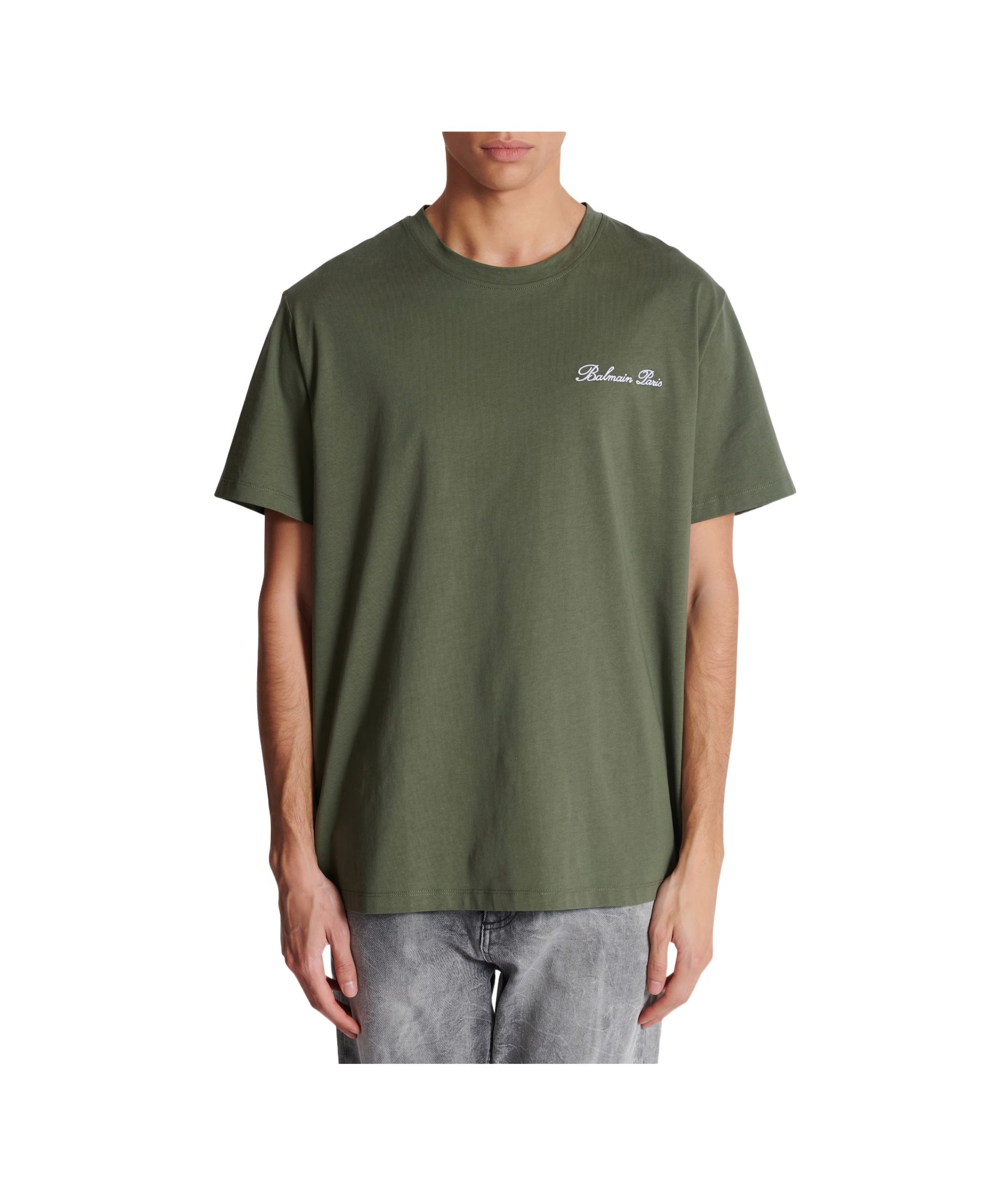 BALMAIN BALMAIN PARIS FLOCKED SHORT-SLEEVED T-SHIRT 