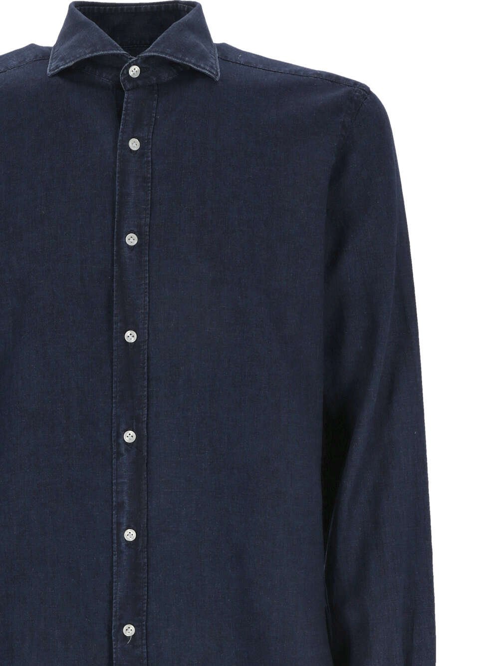 Fay Long-sleeved Shirt In Black