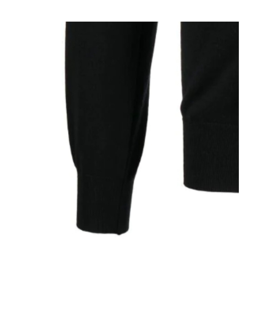 Canali Funnel Neck Zip-up Jumper In Black