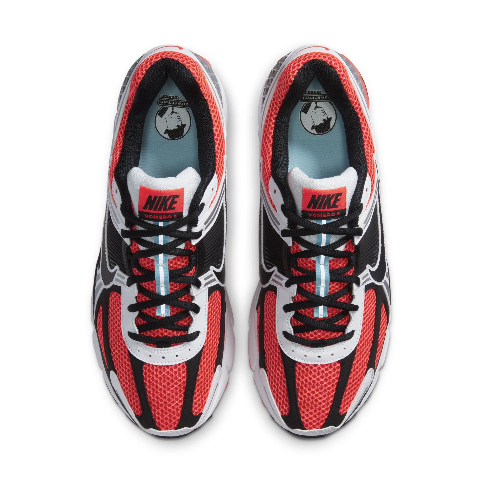 Shop Nike Zoom Vomero 5 Se 'bright Crimson' Sneakers In Gray