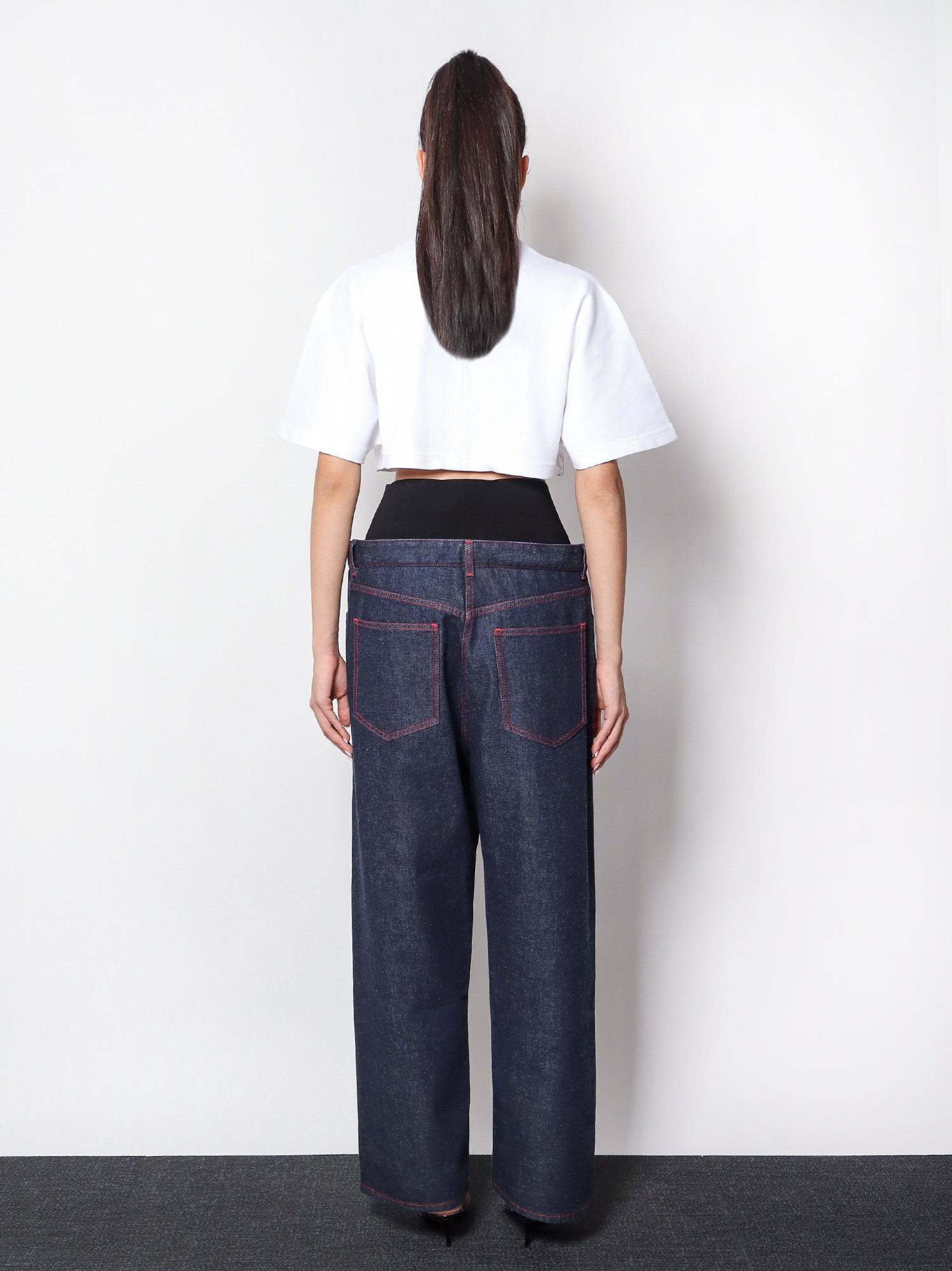Alaïa High-necked T-shirt In White