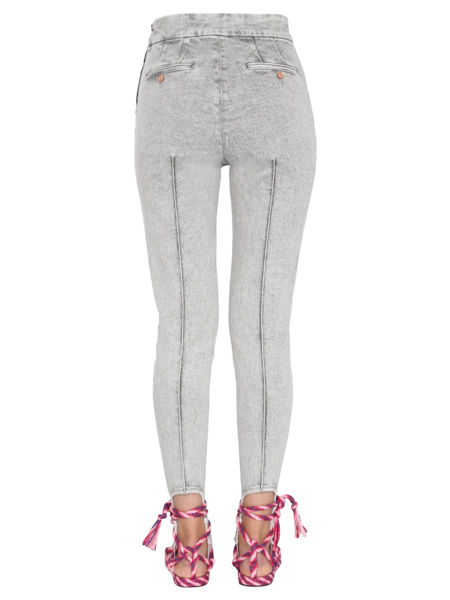 Shop Isabel Marant Stirrup Skinny Jeans In Gray