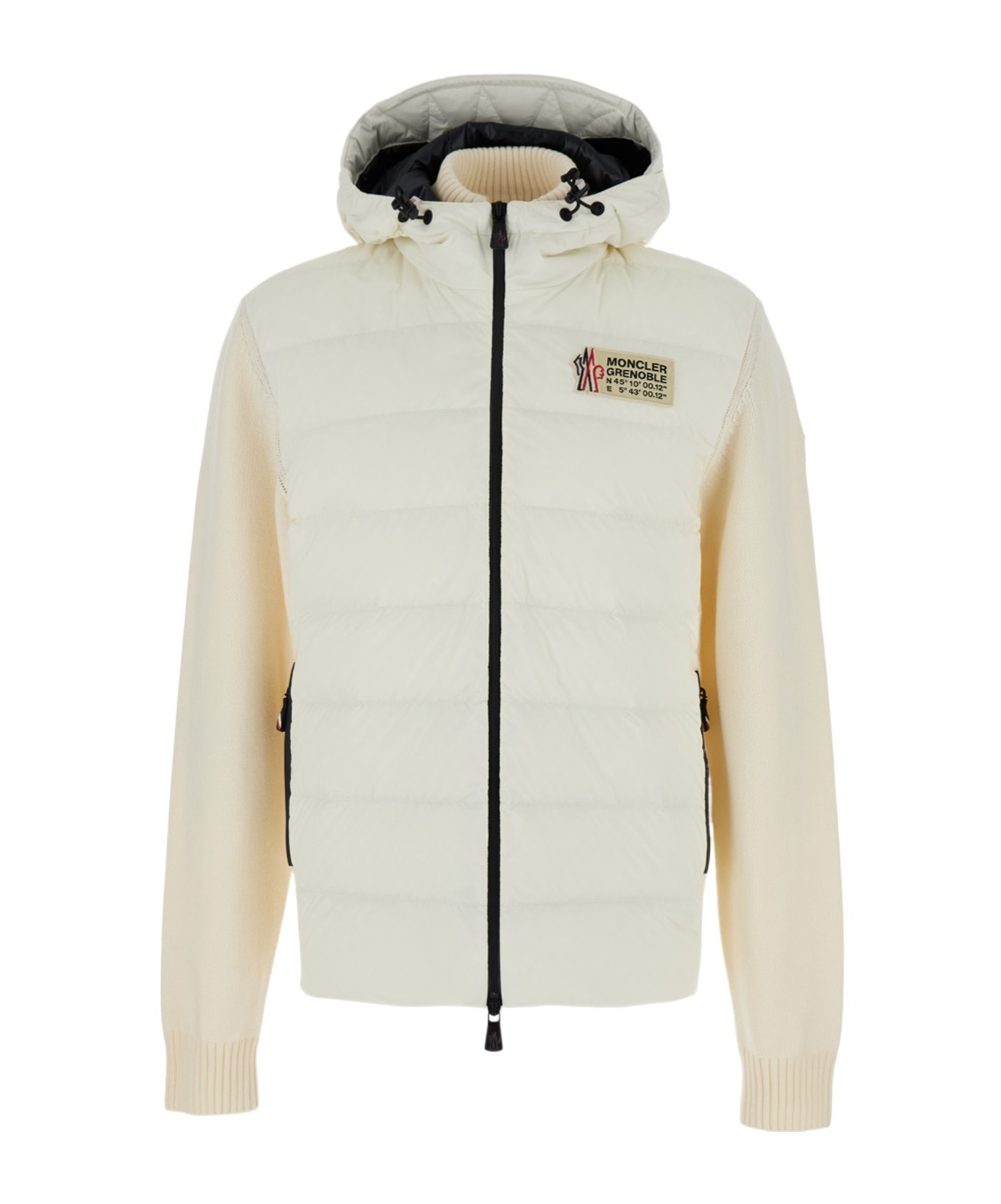 Moncler Hybrid Hooded Cardigan In White