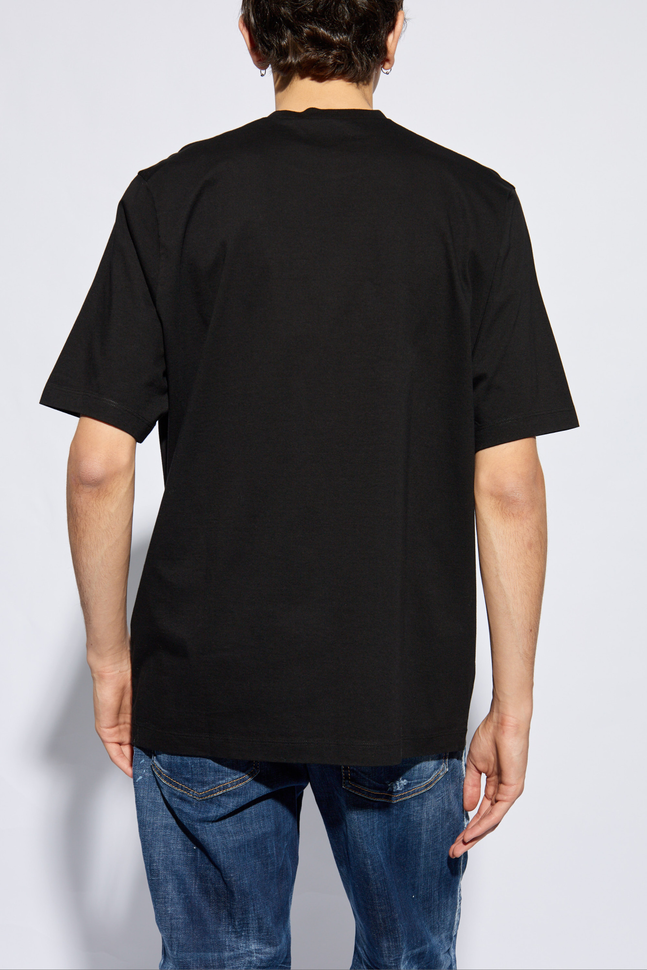 Dsquared2 Graphic Printed Crewneck T-shirt In Black