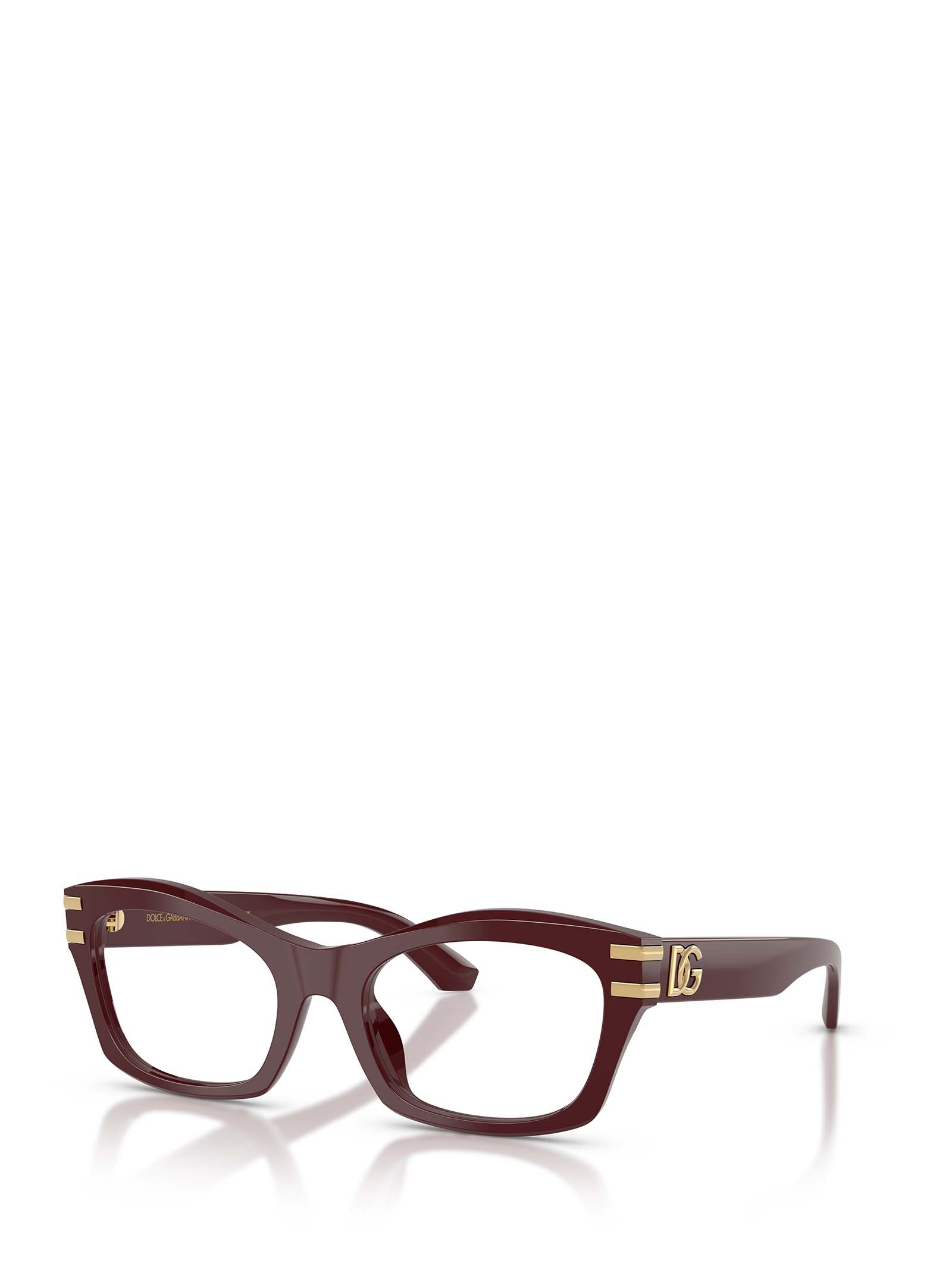 Dolce & Gabbana Dg3420 Butterfly Acetate Eyeglasses In Burgundy