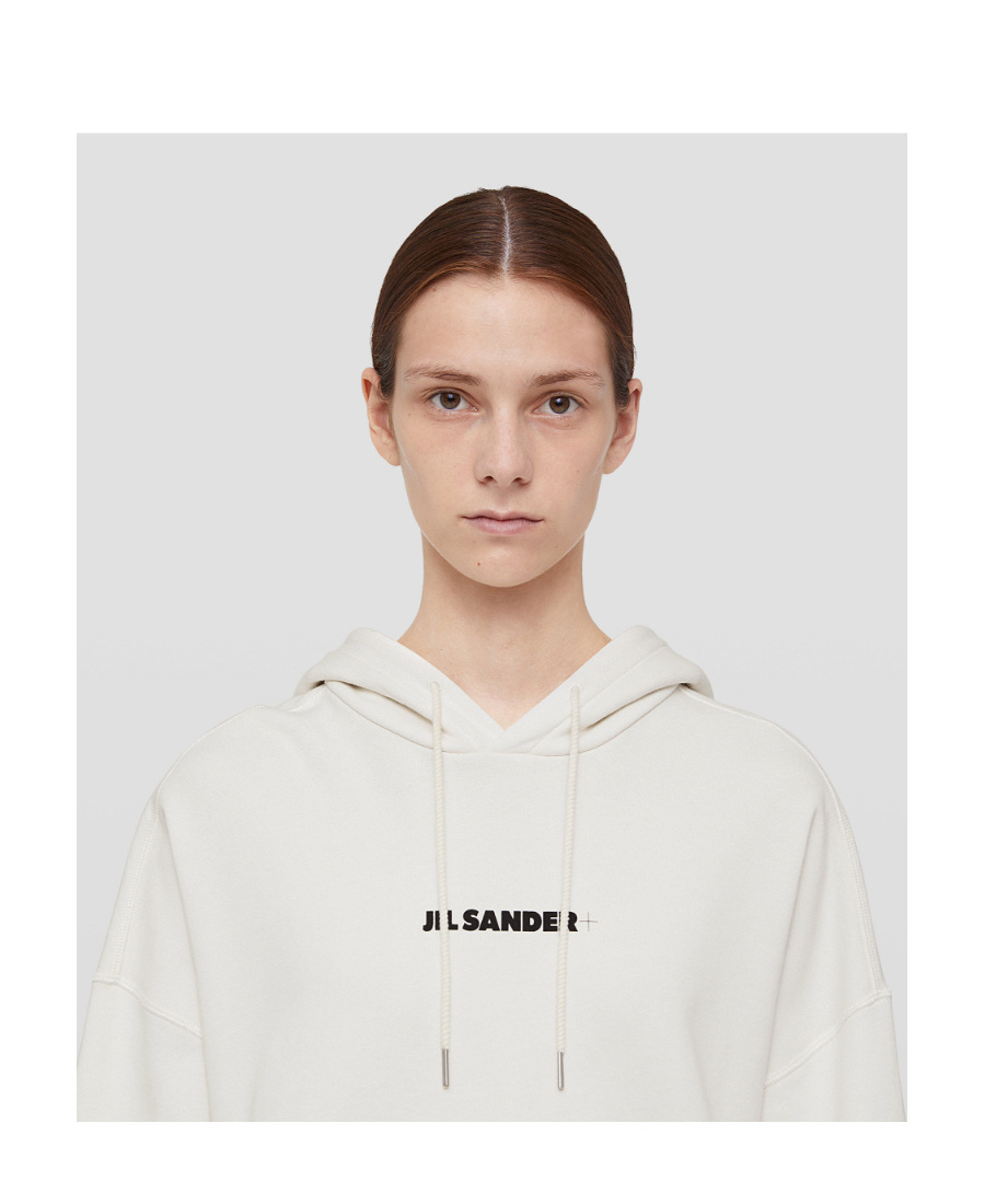 Shop Jil Sander Logo-print Hoodie In White