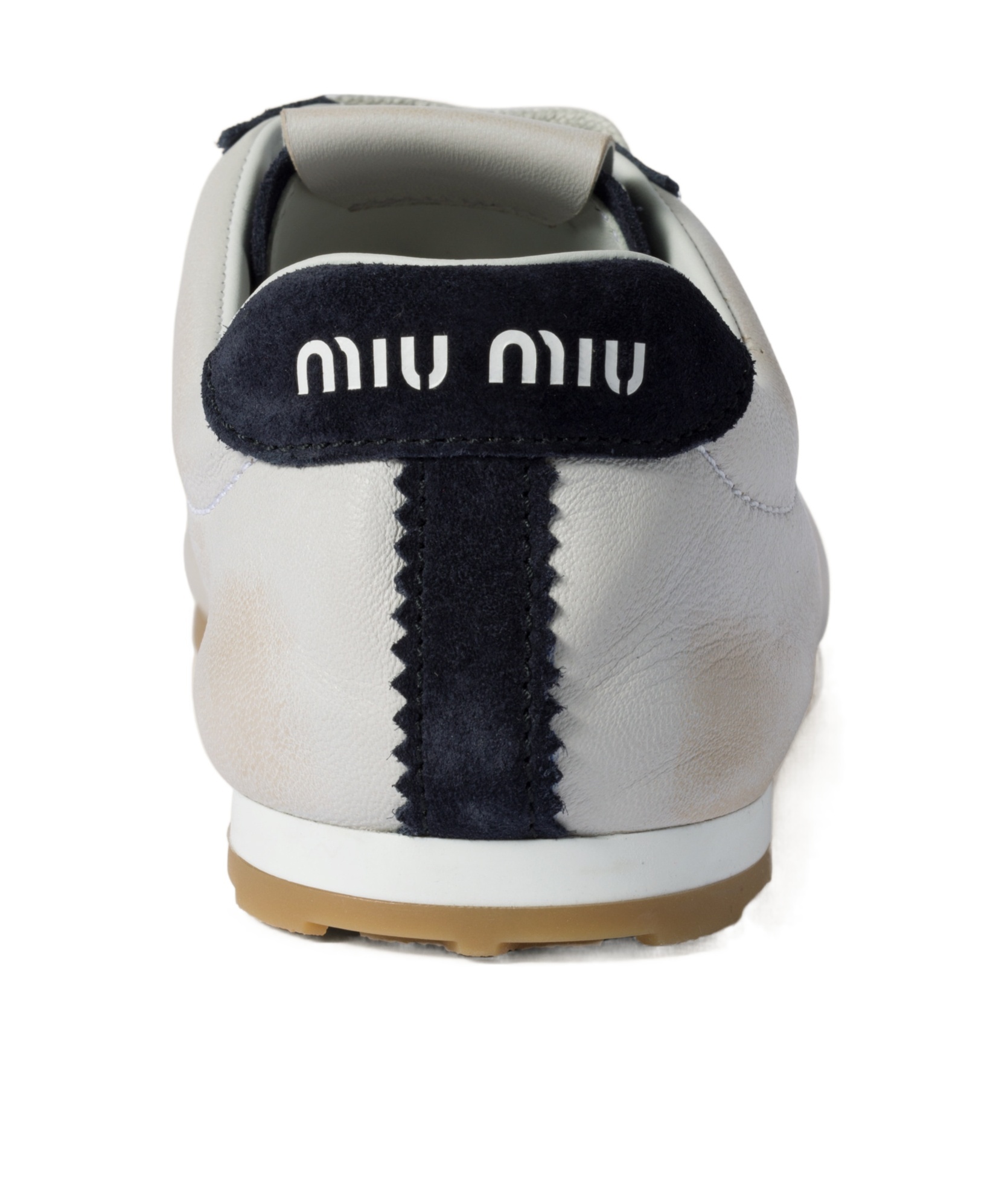 MIU MIU PLUME NAPPA LEATHER AND SUEDE SNEAKERS