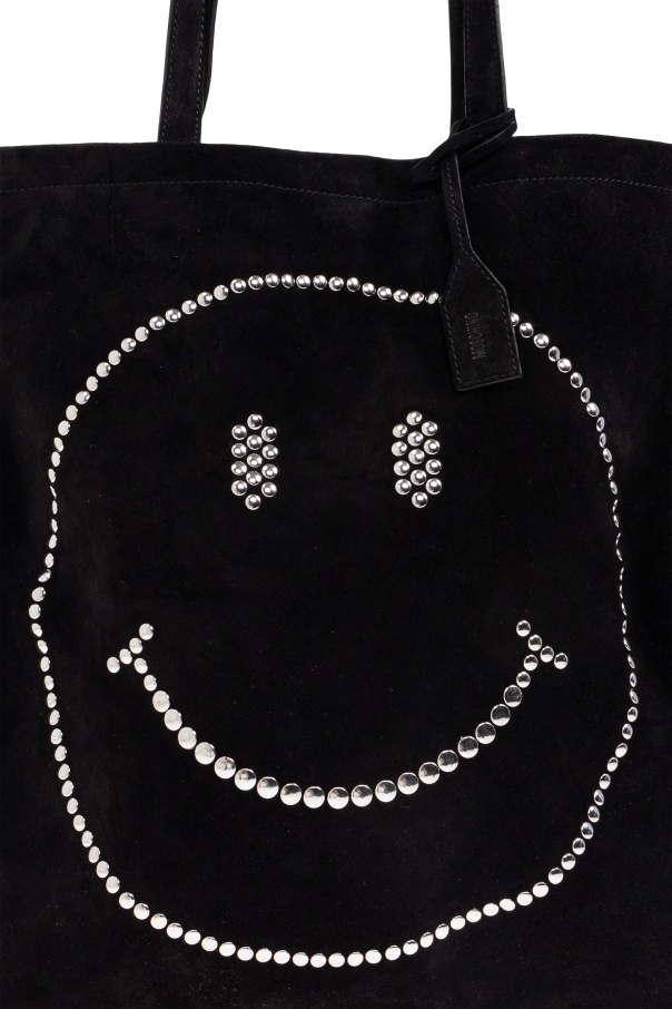 Moschino Double Handle Handbag In Black