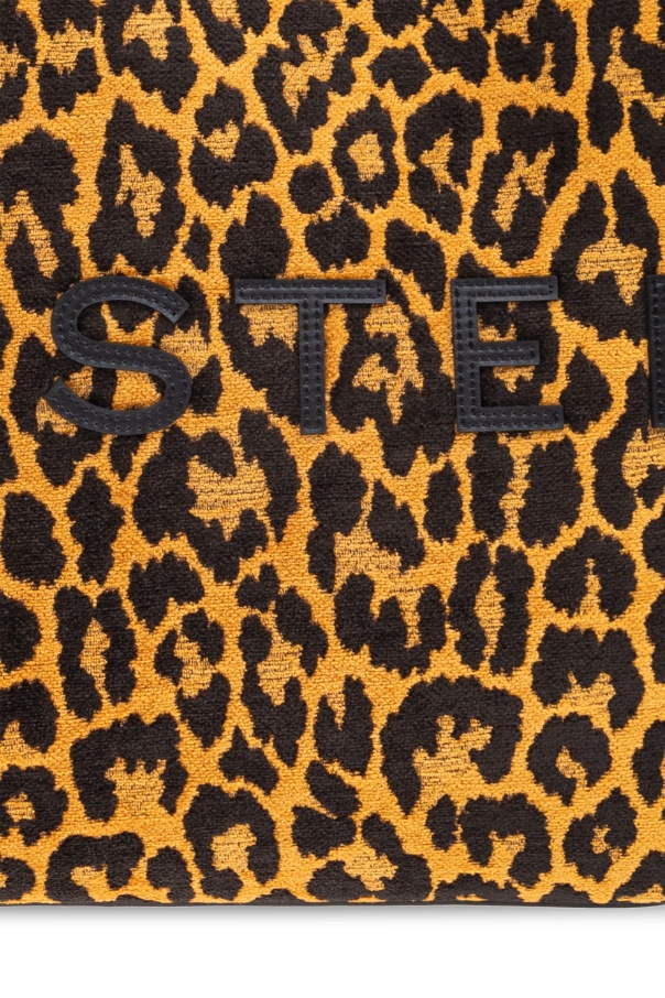 Stella Mccartney Leopard Print Shoulder Bag In Brown