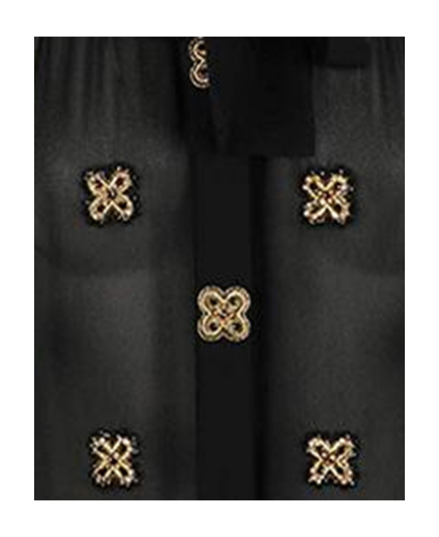Saint Laurent Silk Blouse With Logo In Black