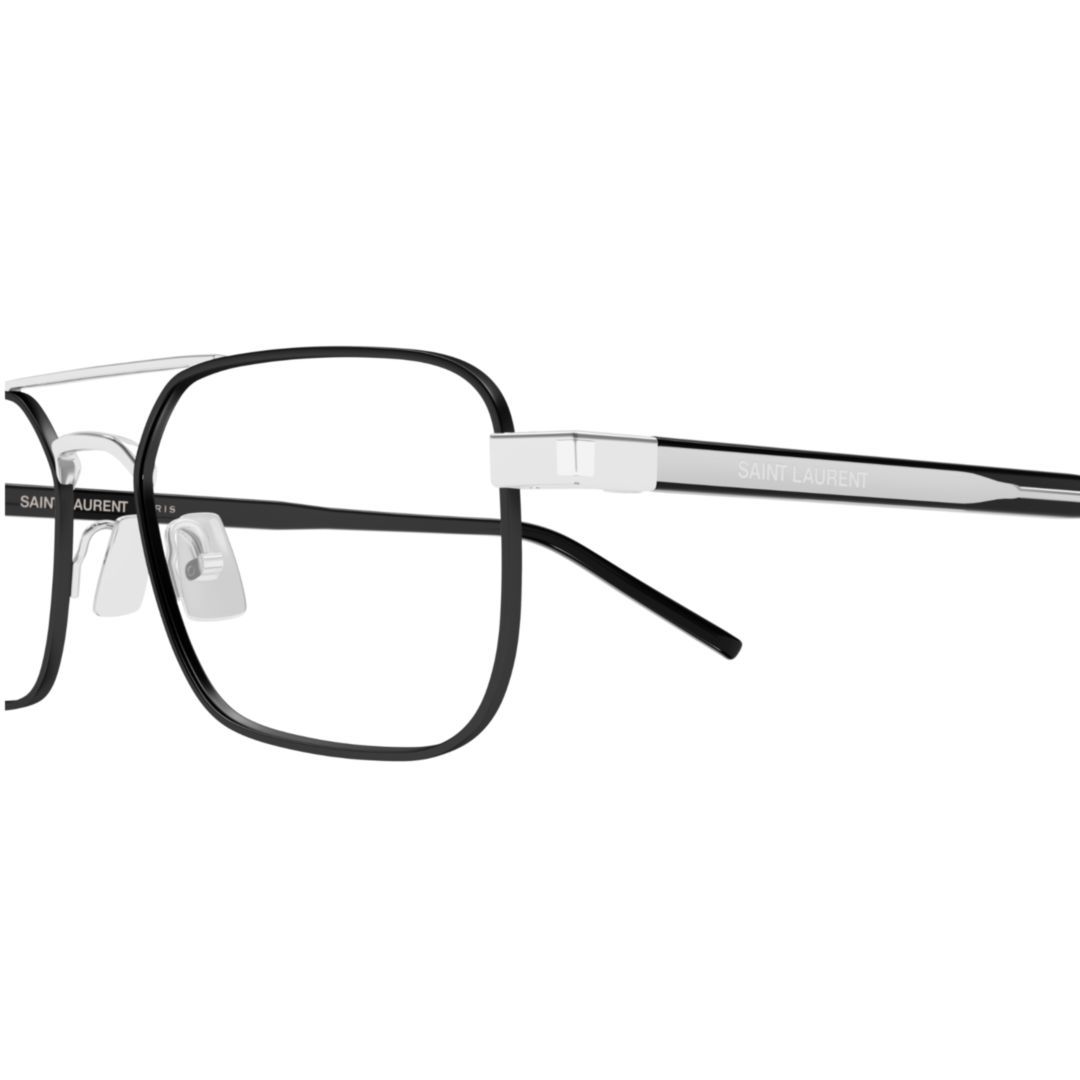 Saint Laurent Pilot-frame Glasses In Black