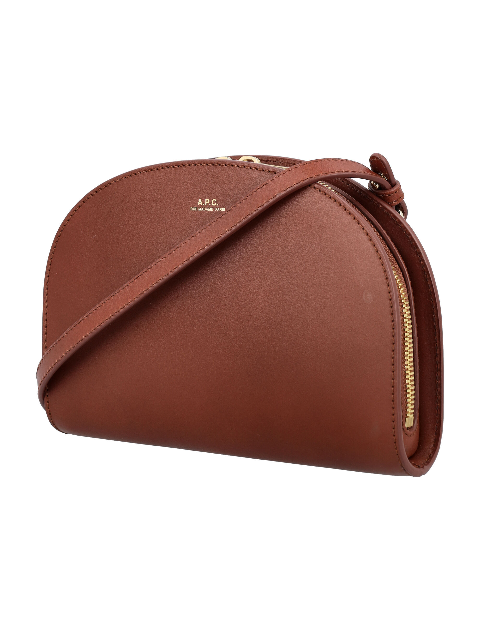Apc Demi-lune Crossbody Bag In Brown