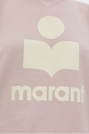 Isabel Marant Étoile Pink Cotton Blend Moby Logo Sweatshirt In Pink