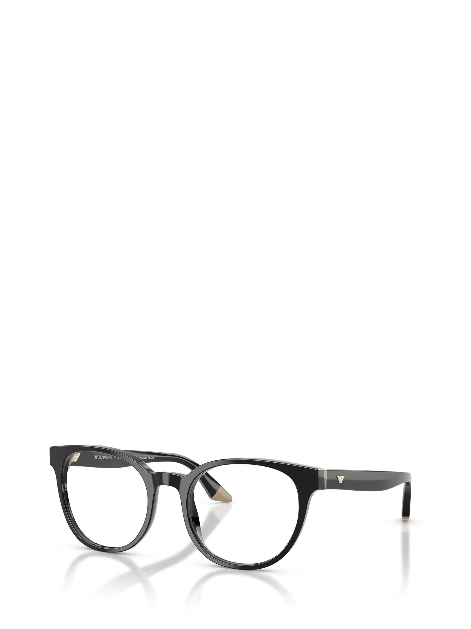 Emporio Armani Full Frame Plain Mirror In Black