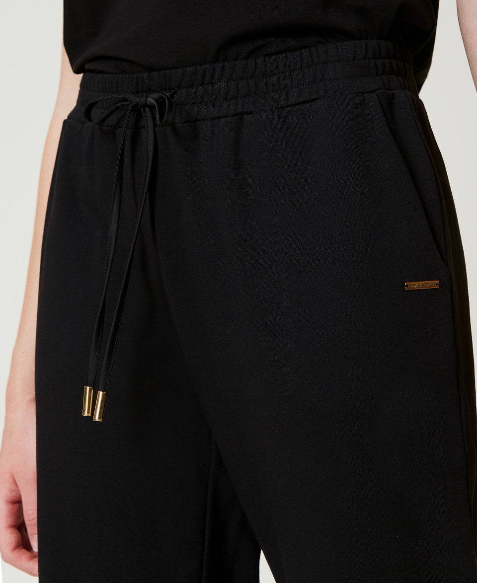 TWINSET SATIN-TRIM TRACK PANTS