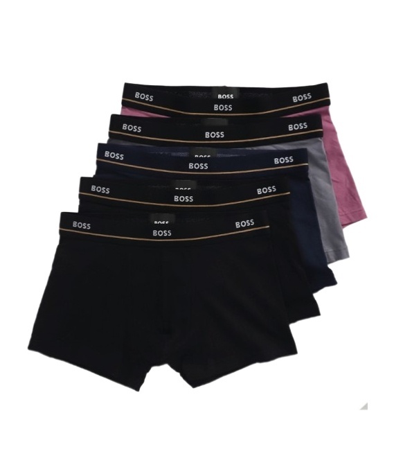 Hugo Boss Five-pack Of Elastic Waist Underwear In Black