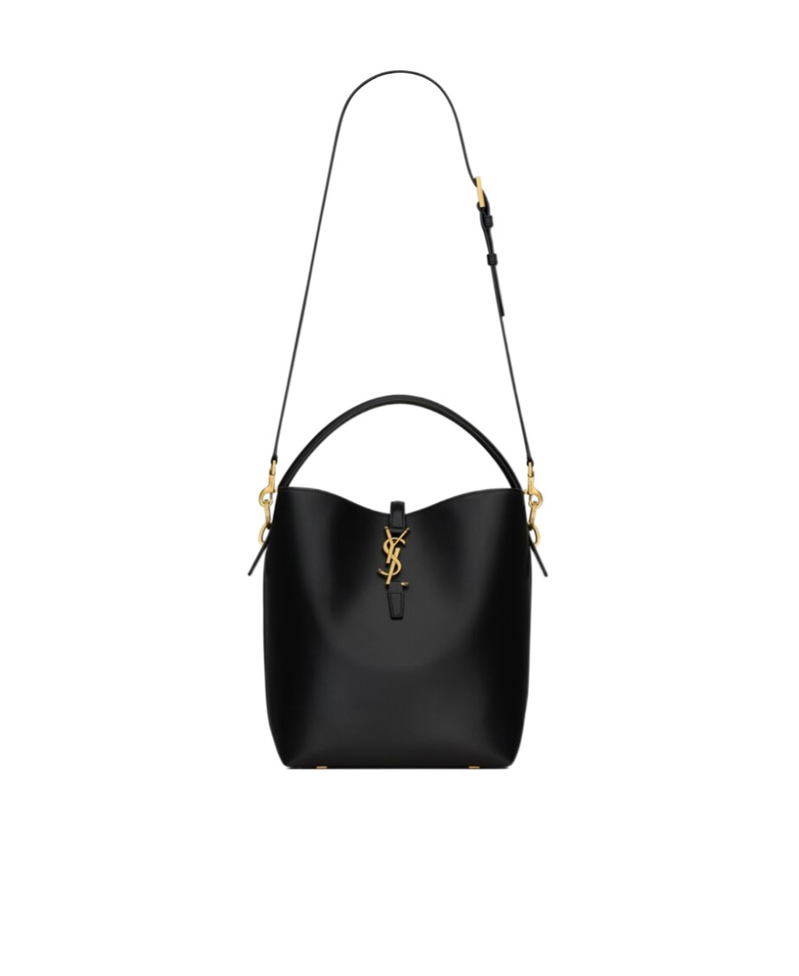 Saint Laurent Le 37 Ysl Bucket Bag In Smooth Leather In Black