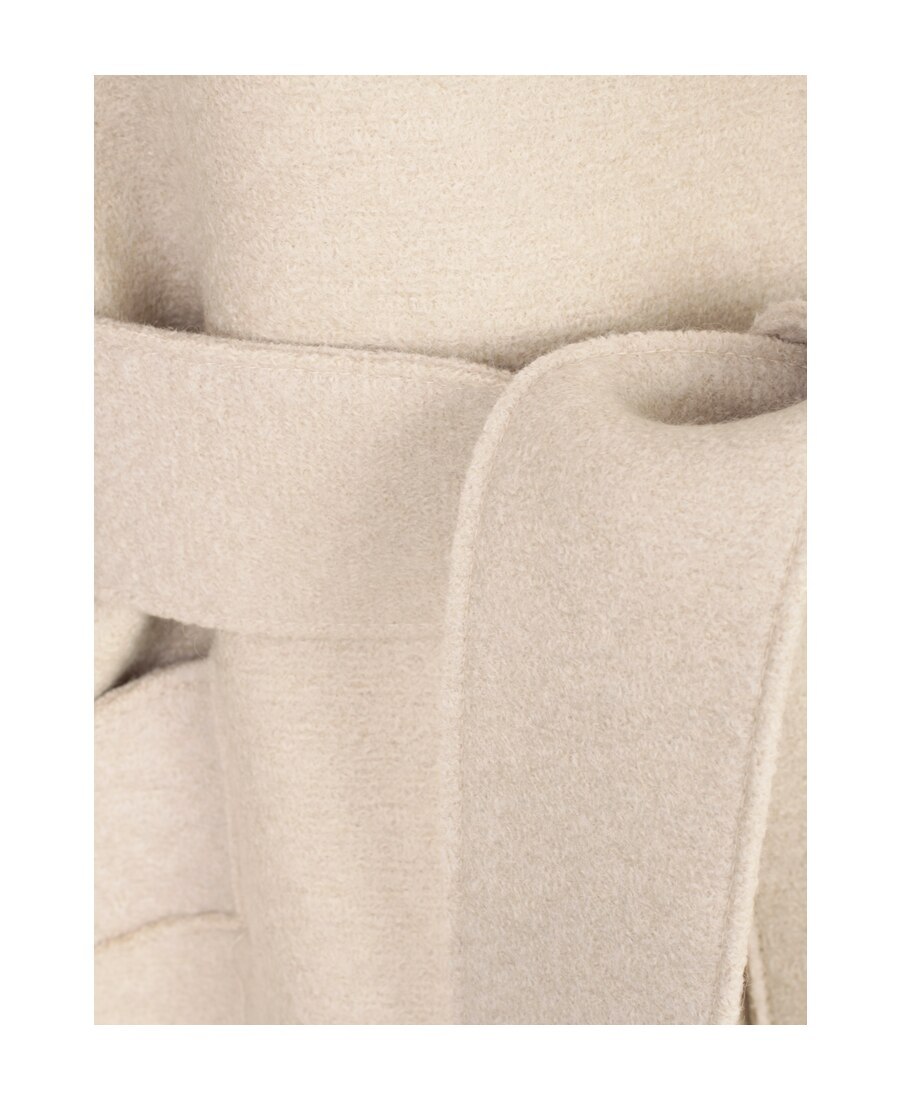 HARRIS WHARF LONDON BELTED WOOL COAT