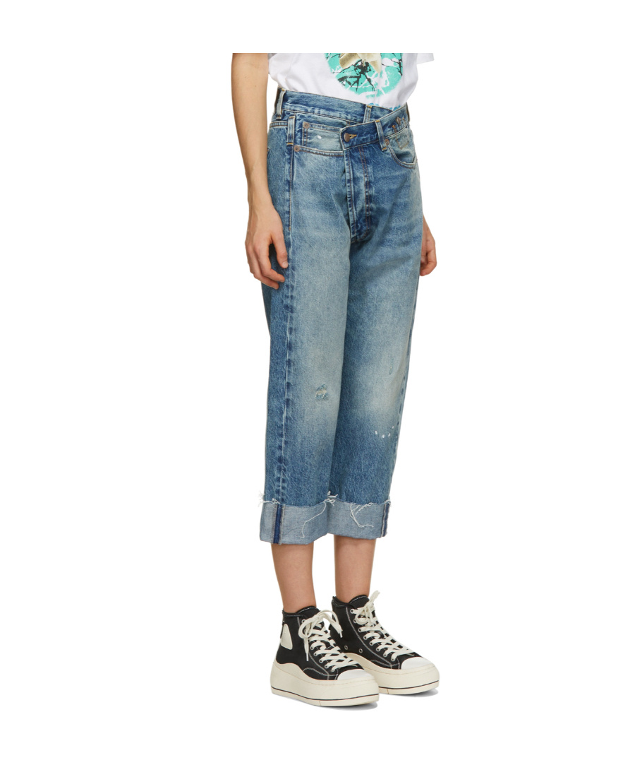 R13 Crossover Jeans In Blue