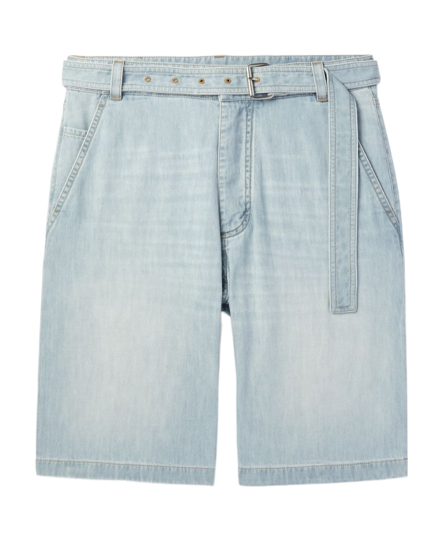 BOTTEGA VENETA LIGHT BLEACHED DENIM SHORTS