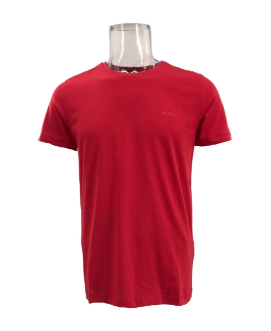 Hugo Boss T-shirt With Round Neck And Short Sleeves In Red