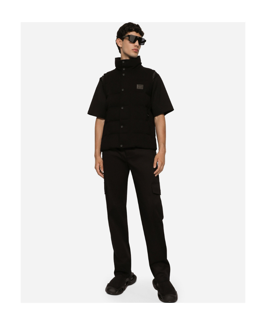 Dolce & Gabbana Logo-tag Padded Vest In Black