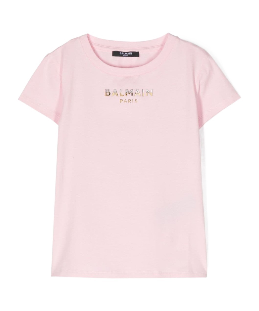 Balmain Logo-plaque T-shirt In Pink