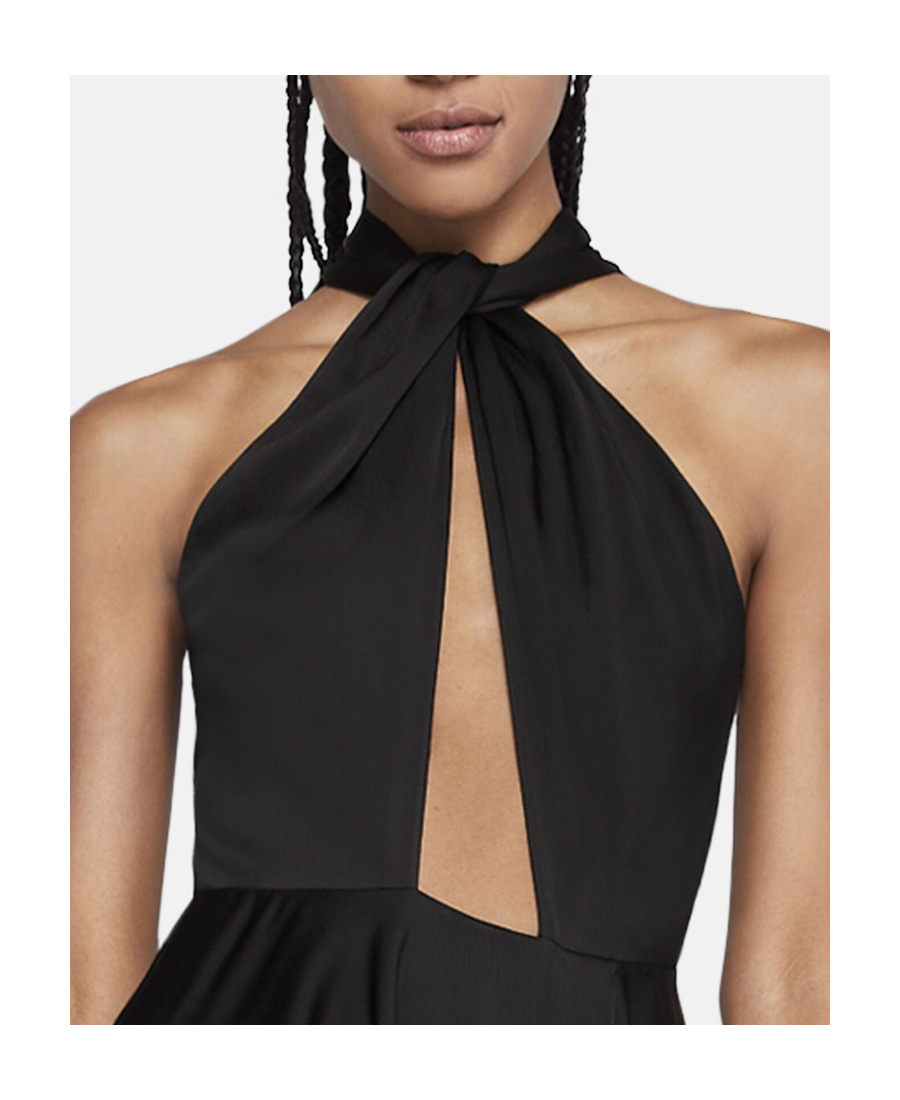 Stella Mccartney Asymmetrical Dress With Halterneck In Black
