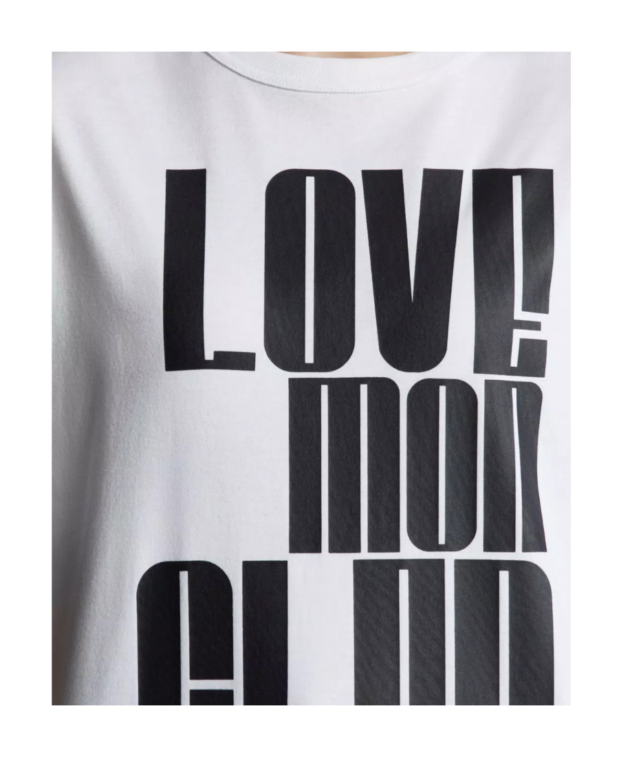 Moncler Slogan-print Logo-patch T-shirt In White