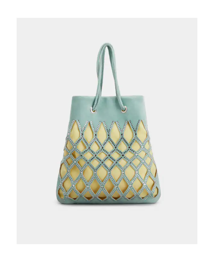 Roger Vivier Queeny Tote Bag In Gray