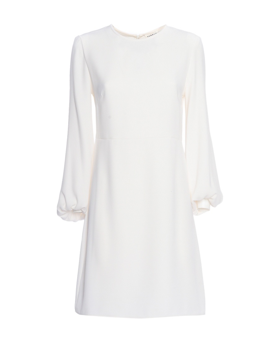P.a.r.o.s.h Poker Bishop-sleeved Minidress In White