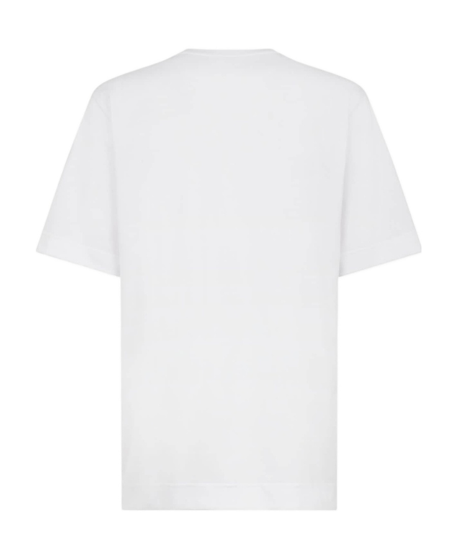 Fendi Ff Logo Crew-neck T-shirt In White