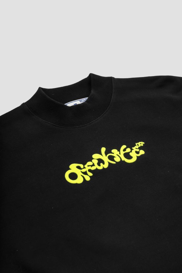Off-white Opposite Arrow Cotton Sweatshirt In Black