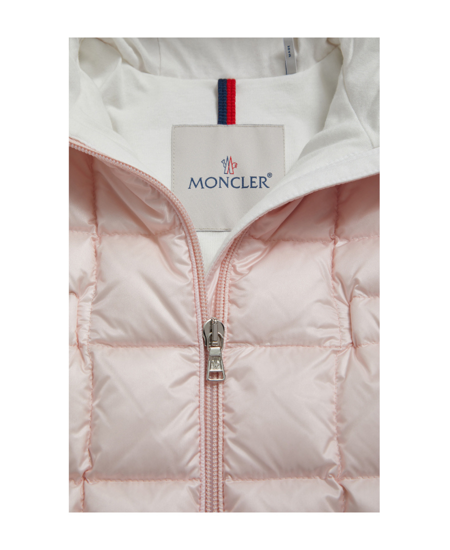 Moncler Enfant Zip-up Hooded Jacket In Pink
