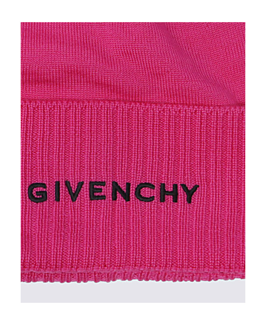 Givenchy Logo-motif Knitted Beanie In Pink