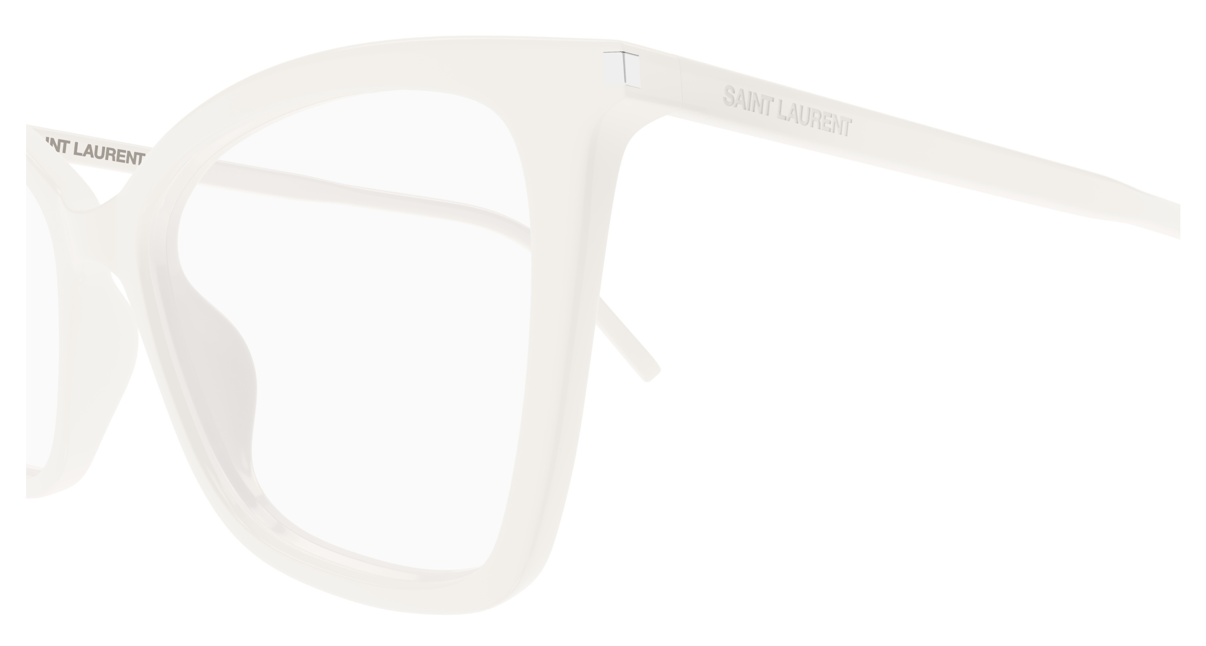 Saint Laurent Logo Flat Mirror In White