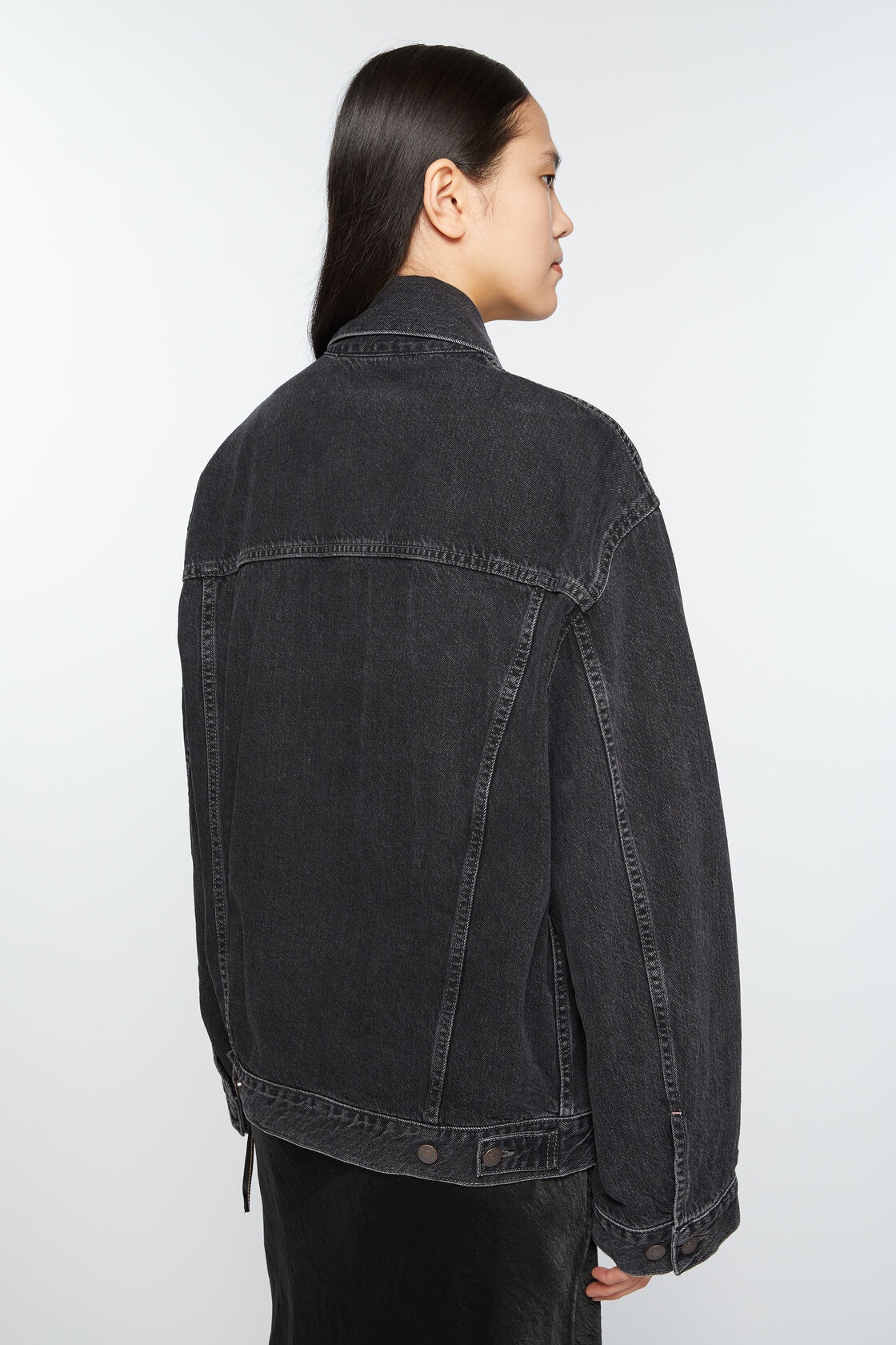 Acne Studios Drop-shoulder Denim Jacket In Black