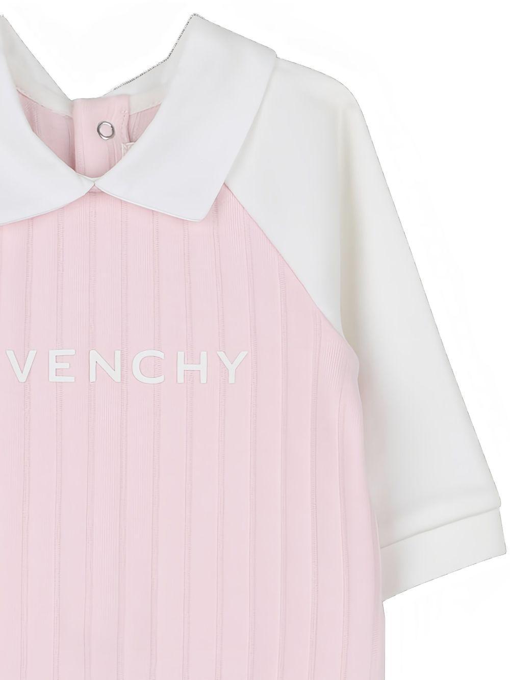 Givenchy Long-sleeved Three-piece Bodysuit In Pink