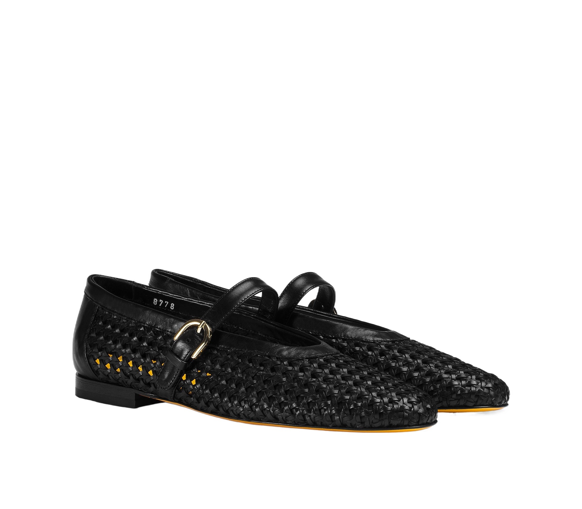 Doucal's Black Leather Ballet Flat With Strap In Black